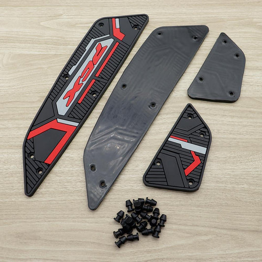 แผ่นยางรองพักเท้า PCX160 ปี2025-2026 แผ่นรองเหยียบ แผ่นรองพักเท้า พรม พื้น เสื่อ แผ่นยางวางเท้า สีแดง